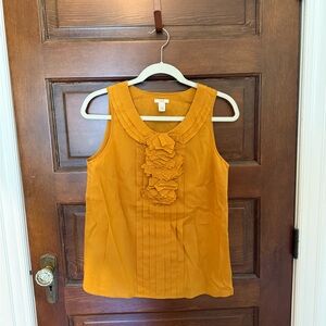 J. Crew Mustard Yellow Sleeveless Blouse